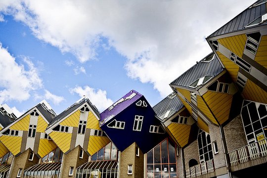 Необычные дома: Кубические дома. Роттердам, Нидерланды